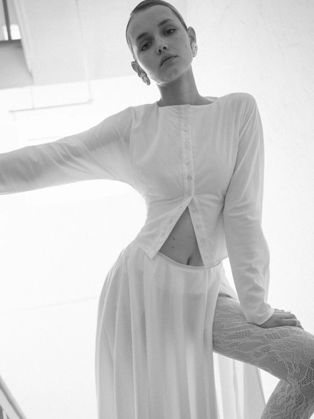 The Line BY K - Zhade Top in Vanilla